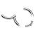 Hinged Titanium Jewelled Crescent Moon Ring - view 3