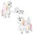 925 Sterling Silver Winged Unicorn Ear Studs - view 1