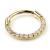 14ct Yellow Gold Jewelled Hinged Ring - view 1