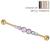 Industrial Scaffold Barbell - Ornate Opal Jewels - Light Pink - view 1