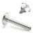 1.2mm Gauge Titanium Labret with Steel Claw Set Square Gem - Internally-Threaded - view 1
