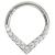 Steel Pointed Pave Set Jewel Hinged Ring - view 1
