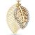 Gold-Plated Double Layered Leaves Belly Bar - view 2
