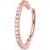 1.4mm Jewelled PVD Rose Gold Hinged Ring - view 2