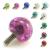 1.2mm Gauge Titanium Epoxy Ball Labret - Internally-Threaded - view 2