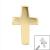 1.2mm Gauge Titanium Labret with Gold Crucifix - Internally-Threaded - view 2