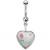 Sterling Silver 'I Love You' Locket Belly Bar - view 1