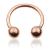 1.2mm Gauge 9ct Rose Gold Circular Barbell - view 1