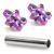 1.2mm Gauge Titanium Jewelled 5-Petal Flower Barbell - Internally-Threaded - view 1