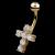 9ct Gold Crucifix Belly Bar - view 4