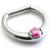 Single Jewel Steel Septum Clicker Ring - view 4