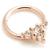 1.2mm Gauge Jewelled Rose Gold on Steel Hinged Segment Ring - view 3