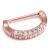 Jewelled PVD Rose Gold Nipple Clicker - view 1