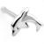 14ct White Gold Dolphin Nose Bone - view 2