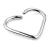9ct White Gold Heart-Shaped Continuous Ring - view 2