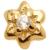 1.2mm Gauge 14ct Yellow Gold Jewelled Flower Attachment - Internally-Threaded - view 1