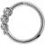 Triple Jewelled Steel Continuous Ring - view 1