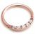 Jewelled PVD Rose Gold Hinged Ring - view 1