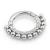 Titanium Front Pave Jewelled Tribal Hinged Ring - view 1