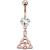 Rose Gold-Plated Celtic Knot Belly Bar - view 1