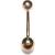 9ct Gold Banana Belly Bar - view 1