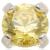 1.2mm Gauge 14ct White Gold Claw Set Citrine Gem Attachment - Internally-Threaded - view 1