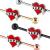 Industrial Scaffold Barbell - Red Love Heart - view 2