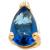 1.2mm Gauge 14ct Yellow Gold Sapphire Teardrop Gem Attachment - Internally-Threaded - view 1