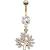 Gold-Plated Jewelled Tree of Life Belly Bar - view 1