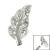 1.2mm Gauge Steel Jewelled Leaf Attachment - Internally-Threaded - view 1