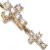 9ct Gold Twin Crucifix Belly Bar - view 2