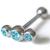 1.2mm Gauge Steel Triple Gem Barbell - view 2