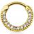 14ct Gold Jewelled Septum Clicker Ring - view 1