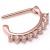 Jewelled PVD Rose Gold Nipple Clicker - view 1