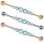 Industrial Scaffold Barbell - Ornate Opal Jewels - Light Blue - view 2