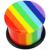 Rainbow Flesh Plug - view 1