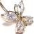 9ct Gold Jewelled Butterfly Belly Bar - view 2