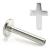 1.2mm Gauge Titanium Labret with Steel Crucifix - Internally-Threaded - view 1