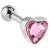 Jewelled Heart Ear Stud - view 1