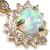 9ct Gold Opal Heart Belly Bar - view 2