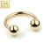 1.2mm Gauge 14ct Gold Circular Barbell - Internally Threaded - view 1