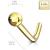 14ct Gold L-Shaped Ball Nose Stud - view 3