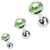 Triple Pack of Flat Jewel Ear Studs - view 1