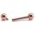 1.6mm Gauge PVD Rose Gold on Titanium Barbell - Internally-Threaded - view 1