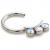 1.2mm Gauge Triple-Jewelled Steel Hinged Segment Ring - view 1