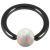 1.0mm Gauge PVD Black on Steel BCR with Opal Ball - view 1
