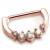 Jewelled PVD Rose Gold Nipple Clicker - view 1
