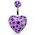 Multi Stars Heart-Shaped Belly Bar - view 4