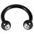 1.2mm Gauge PVD Black on Steel Jewelled Circular Barbell - view 1