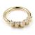 14ct Yellow Gold Jewelled Hinged Ring - view 1